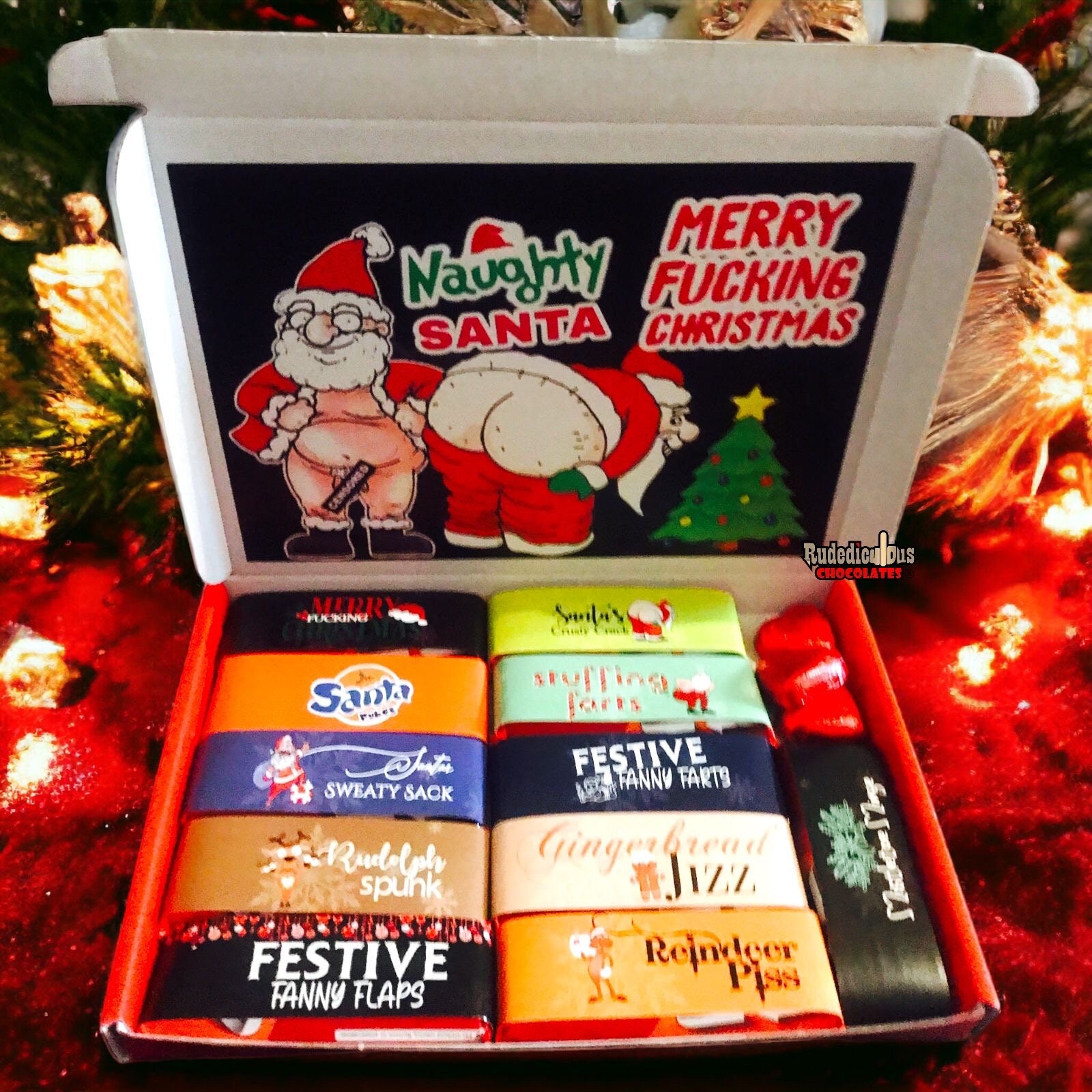 Rude Chocolate Bar Wrapper Novelty Joke Christmas Fun Joke Gift Box ...
