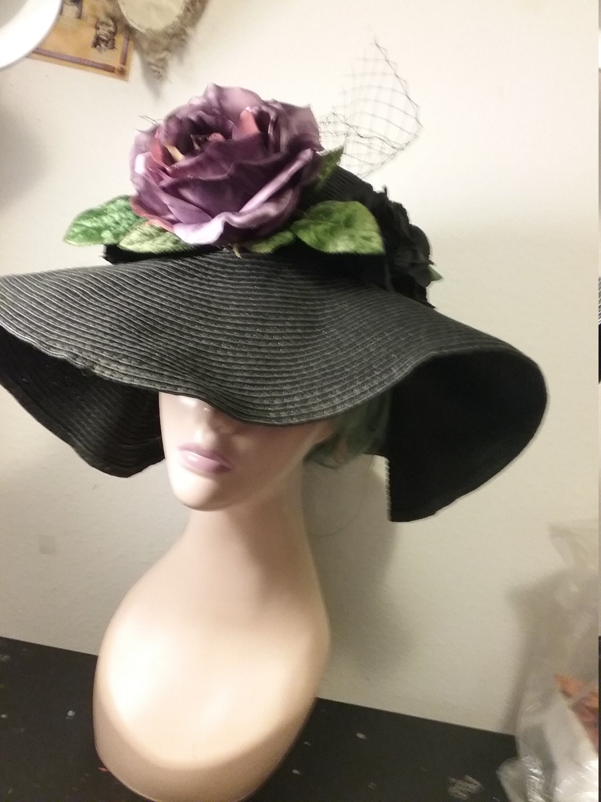 Gothic Victorian Large Brim Hat W 