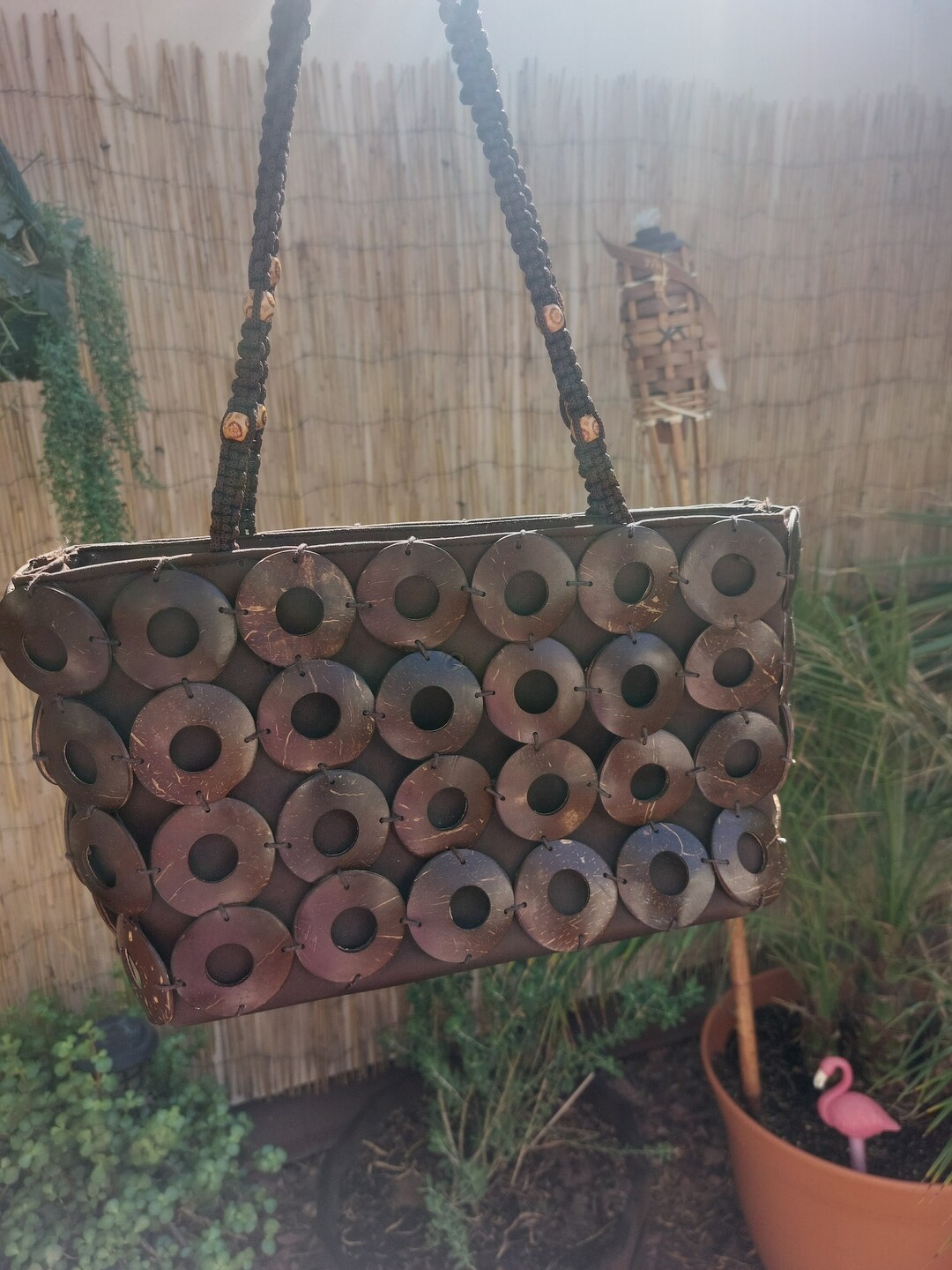 Tiki Hawaiian Pattern Print Backpack