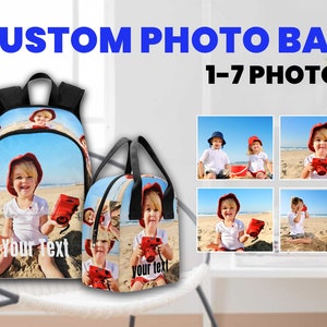 Custom Photo Backpack Casual Bag Personalized Backpack with Photo Casual Backpack Funny Backpack for Friends Pet Lover Gift Backpack
