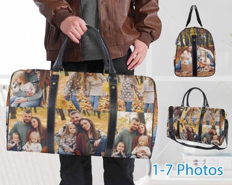 Personalised Duffle Bag Custom Photo Travel Bag Overnight Duffel Bag Customized Weekender Bag Garment Bag Luggage Gift for Him Her