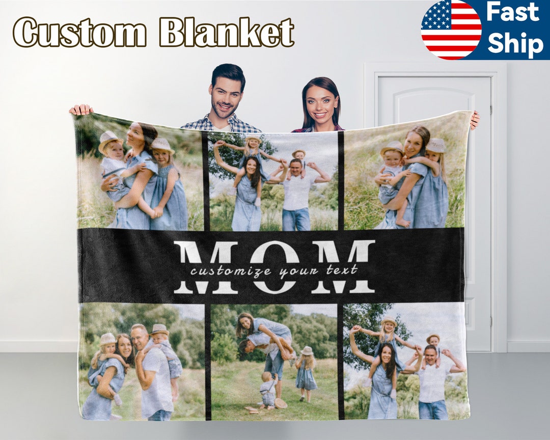 Mother's Day Blanket Customized Photo Blanket Personalized Picture Blanket Gift for Mommy Best