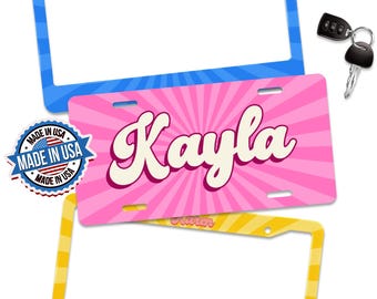 Custom License Plate for Front of Car, Personalized License Plate With Name, Car Tag