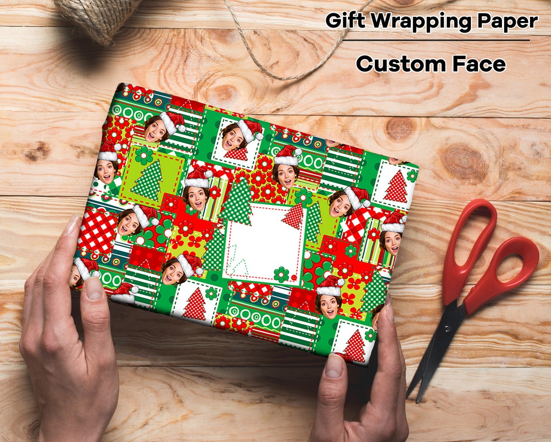Custom Christmas Gift Wrap Funny Photo Wrapping Paper Custom Etsy