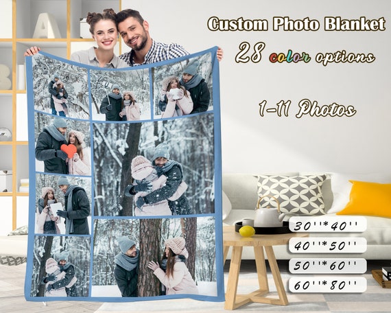 Customized Blankets With Photos Personalized Text name on Blanket Photo Blanket Couple s Commemorative Gift Valentine s Day Anniversary Gift Etsy