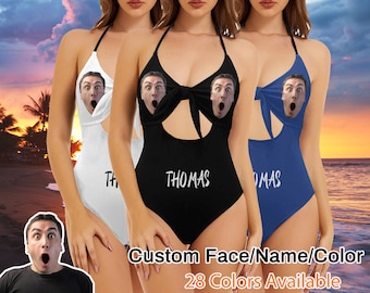 Beloved Shirts Smiling Guy Meme One Piece Swimsuit