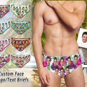 Custom Face Men Swimwear Personalized Mens Swim Briefs Face Men Speedo Custom Men Swim Bikini Men Bathing Suit Bachelor Party Gift for Him