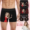 Personalized Men's Boxer Briefs, Custom Photo Underwear, Anniversary Gift for Him
