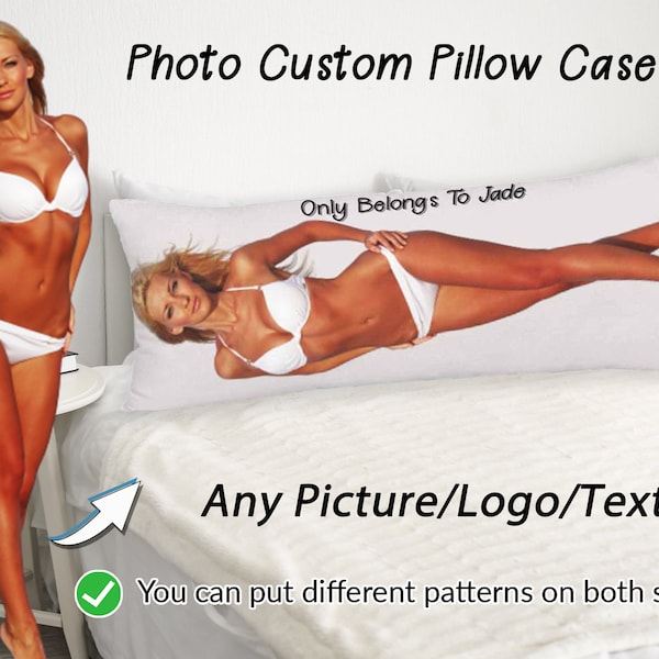 Custom Photo Pillowcase Personalized Body Pillow Case with Picture Photo On Pillow Cover Double Side Pillowcase Home Decor Birthday Fun Gift