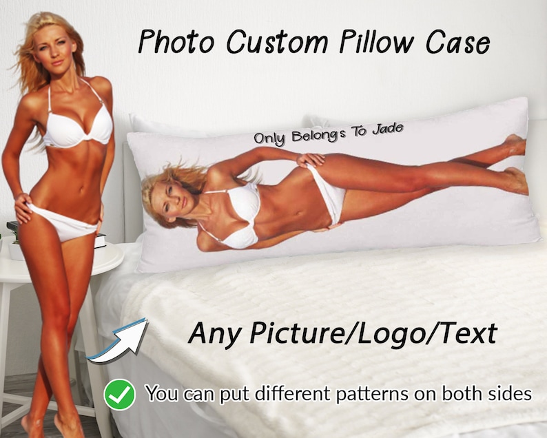 Custom Photo Pillowcase Personalized Body Pillow Case with Picture Photo On Pillow Cover Double Side Pillowcase Home Decor Birthday Fun Gift bild 1