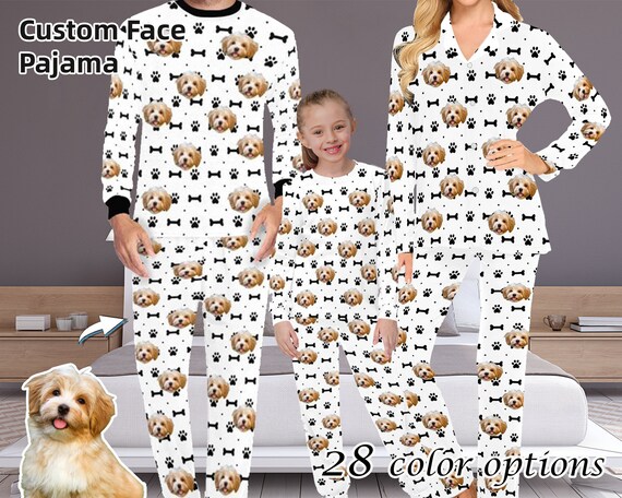 Custom Face Women Men Kids Long Sleeve Pajama Set Personalized Boyfriends Photo Pjs Lover Birthday bachelorette Christmas Party Gift Etsy Canada