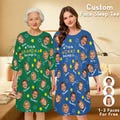 This Mom Belongs To Sleepwear, Personalized Mimi Pajama Dress, Custom Grandkids Faces Nightgown, Gifts for Wife Mom