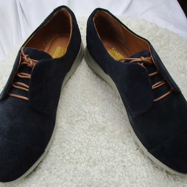 Samuel Hubbard High Quality Women's 5.5-11 Freedom Now Blue Suede Lace Up Shoes. FREE SHIPPING!