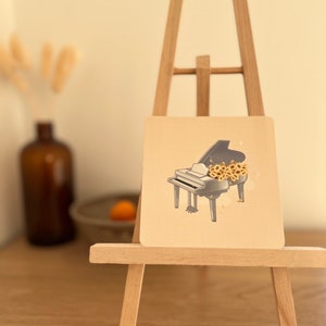 Esthétique Piano Tournesols Imprimer | Impression d’art 4 x 4, Musique, Fleurs, Impression d’art mignonne, Mini impression, Décoration murale, Carte postale, Carte de vœux, Cadeaux