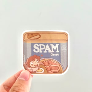 Spam Musubi Sticker | Japanese Anime, Asian Sticker, Food Sticker, Hawaiian, Japanese, Vinyl Decal, Waterproof, Laptop, Journal, Cute Gift