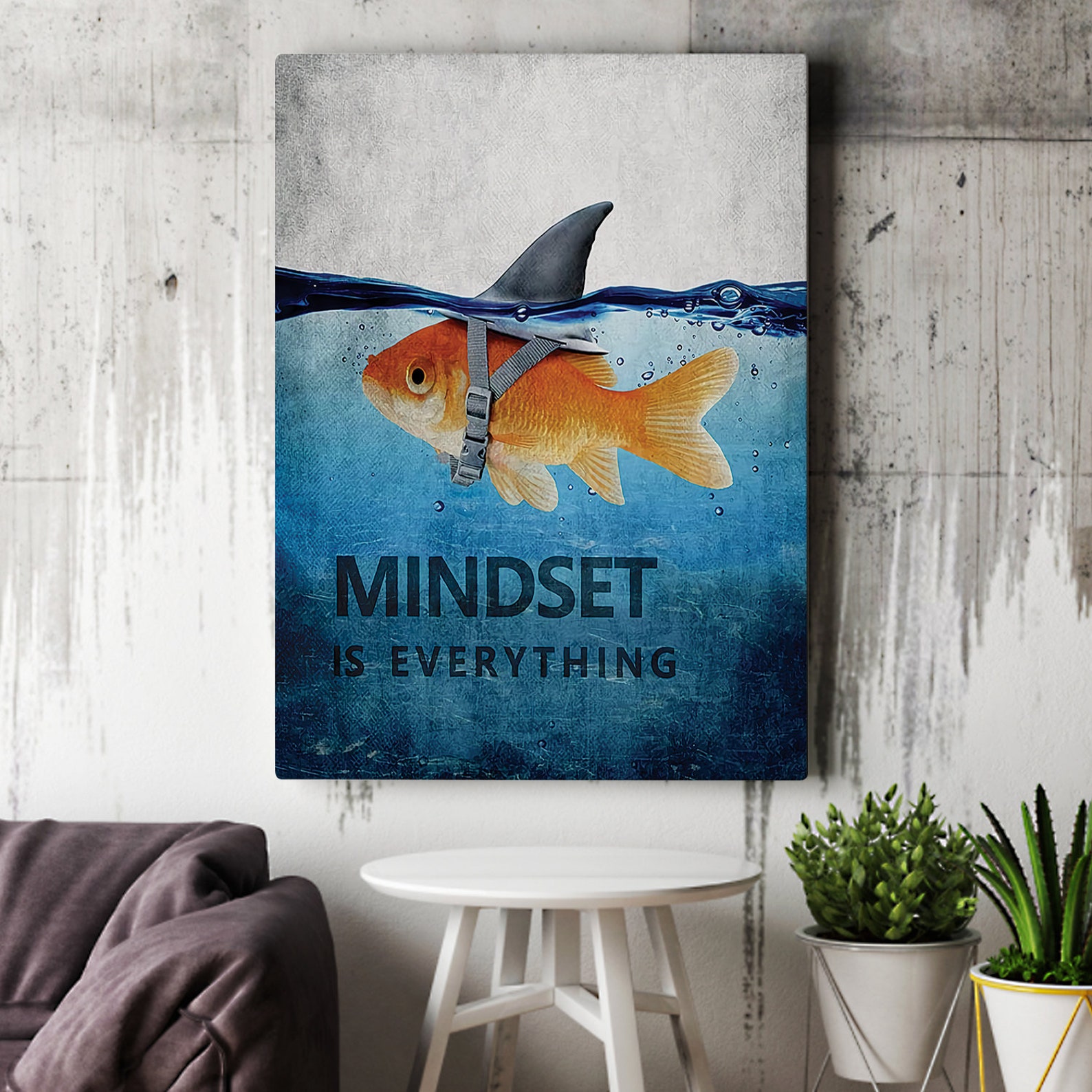 Mindset is Everything Canvas Wall Art Motivational Canvas Etsy