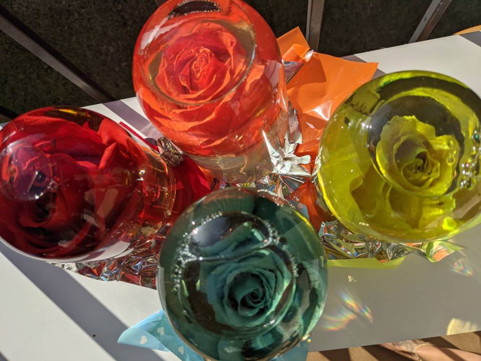 Real Preserved Rose Globe Tall Glass Etsy 日本