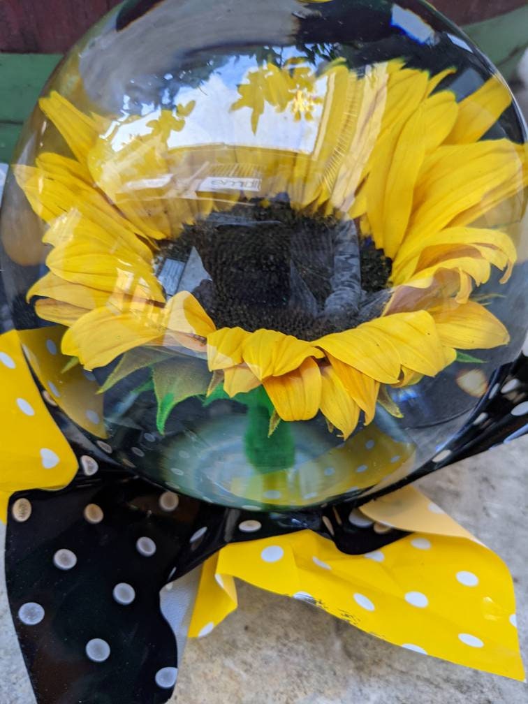Real Sunflower Globe Etsy
