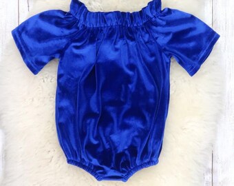 royal blue baby romper