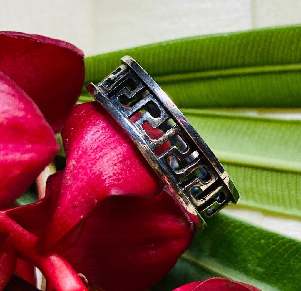 Cut Work Ring In 92.5 Sterling Silver Etsy