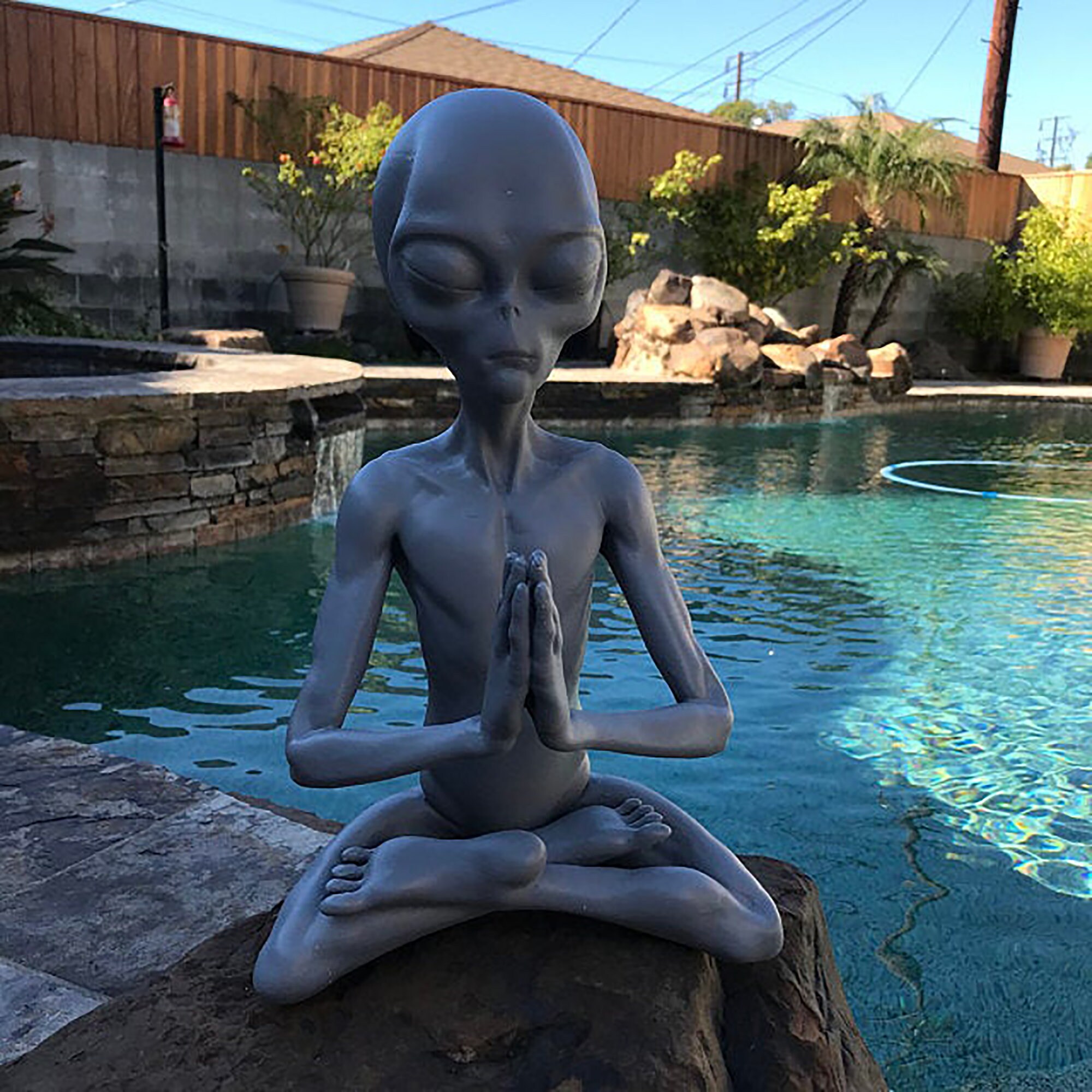 Meditation Alien Statue Snake Witchcraft Meditation Alien Etsy