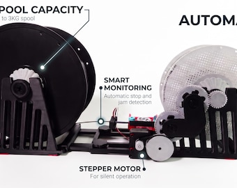 Automatic 3KG Bambu Lab 3D Printing Filament Spool Switcher / Winder / Respooler - AMS - Pre-assembled