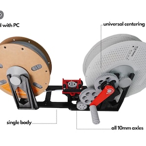 Bambu Lab 3D Printing Filament Spool Switcher / Winder / Respooler - AMS - Pre-assembled