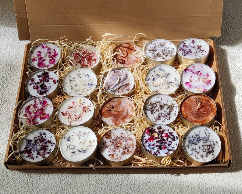 Large Size Tea Lights / Scented Tea Lights Candles / VEGAN Etsy