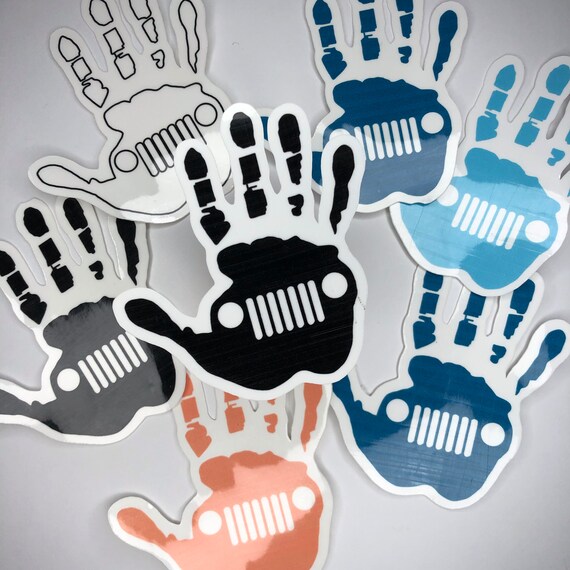 Jeep hand Sticker Hydro Flask Sticker Cute Stickers Etsy