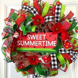 Watermelon Wreath, Summer Front Door Wreath, Kitchen Wreath, Spring Wreath for front door