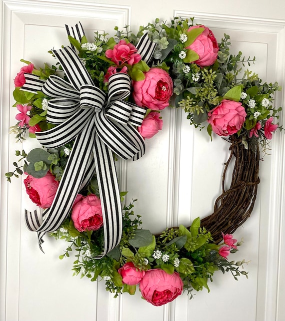 Valentines Wreaths for Front Door - Large Front Door Wreath for Summer  Spring Winter All Seasons, Holiday Indoor Outdoor Year Round Wreath  Farmhouse