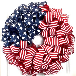XL Patriotic Wreath, American Flag, Everyday, 4th of July Wreath, Deluxe Flag Wreath, Red White and Blue Wreath, summer wreath, Everyday