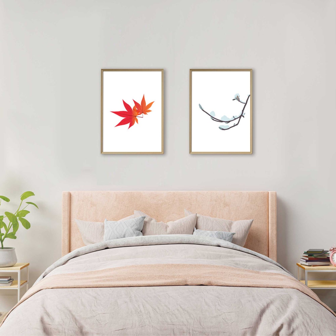 Four Seasons Art Printable Wall Art Spring Summer Autumn Etsy