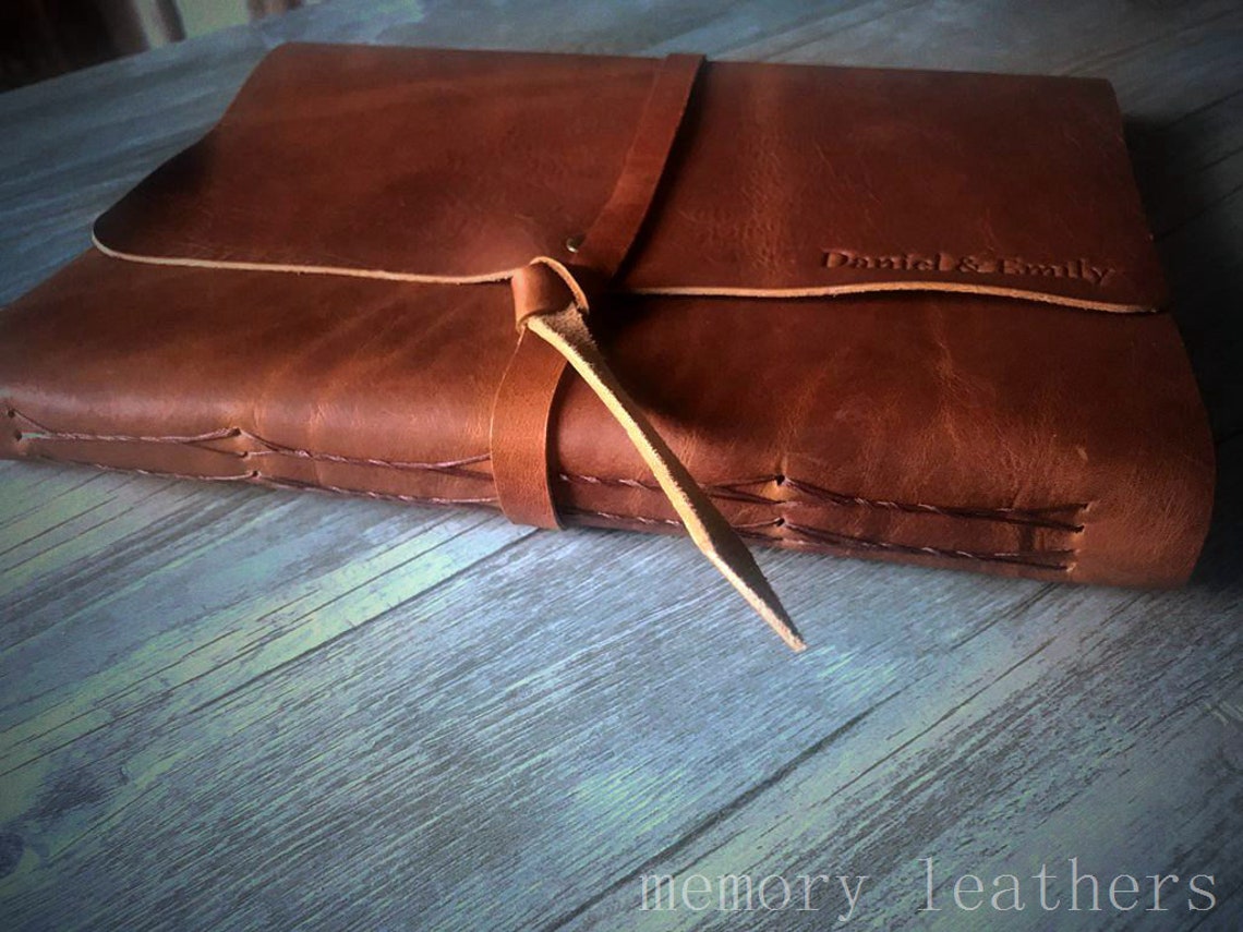 Personalized Leather Bound Journal for Men Lined or Blank Paper A5, B5