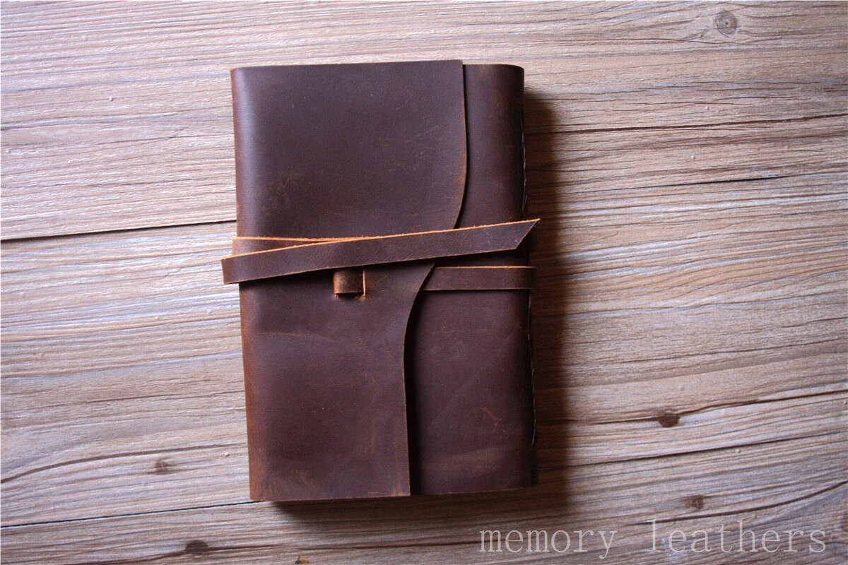 Rustic Brown Leather Journal Lined Blank Paper A5, B5, A4 Personalized ...