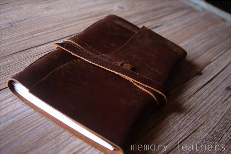Rustic Brown Leather Journal Lined Blank Paper A5 B5 A4 | Etsy