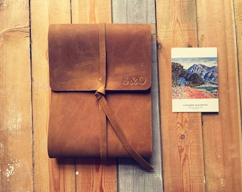 Álbum de fotos de cuero personalizado, libro de recuerdos hecho a mano, libro de visitas personalizado de 25 x 20 cm