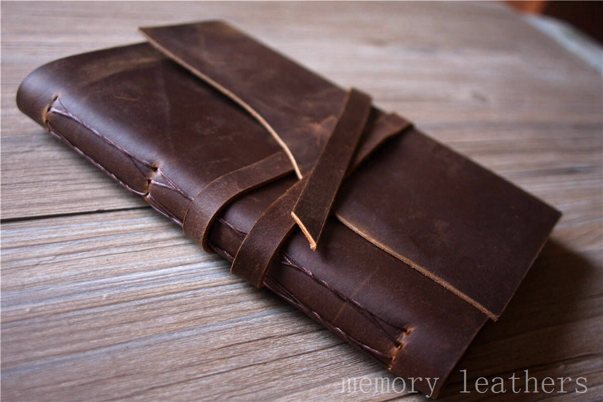 Rustic Brown Leather Journal Lined Blank Paper A5, B5, A4 Personalized ...