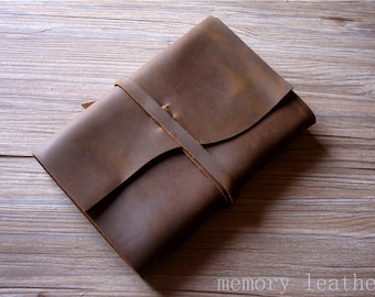 Leather Journal Lined Blank Paper A5, B5, A4 Personalized Large Small Size Sketchbook Notebook Cover