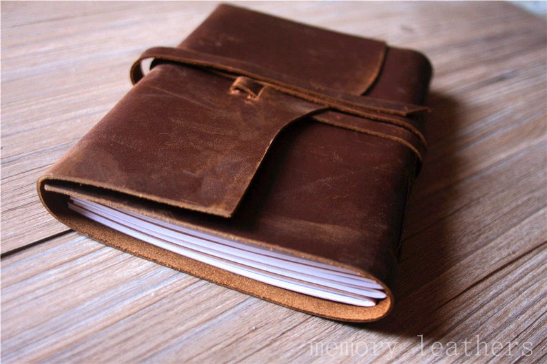 Rustic Brown Leather Journal Lined Blank Paper A5, B5, A4 Personalized ...