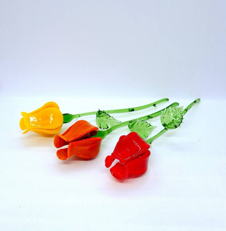 Glass Roses Hand Blown Glass Roses Flowers Hand Etsy