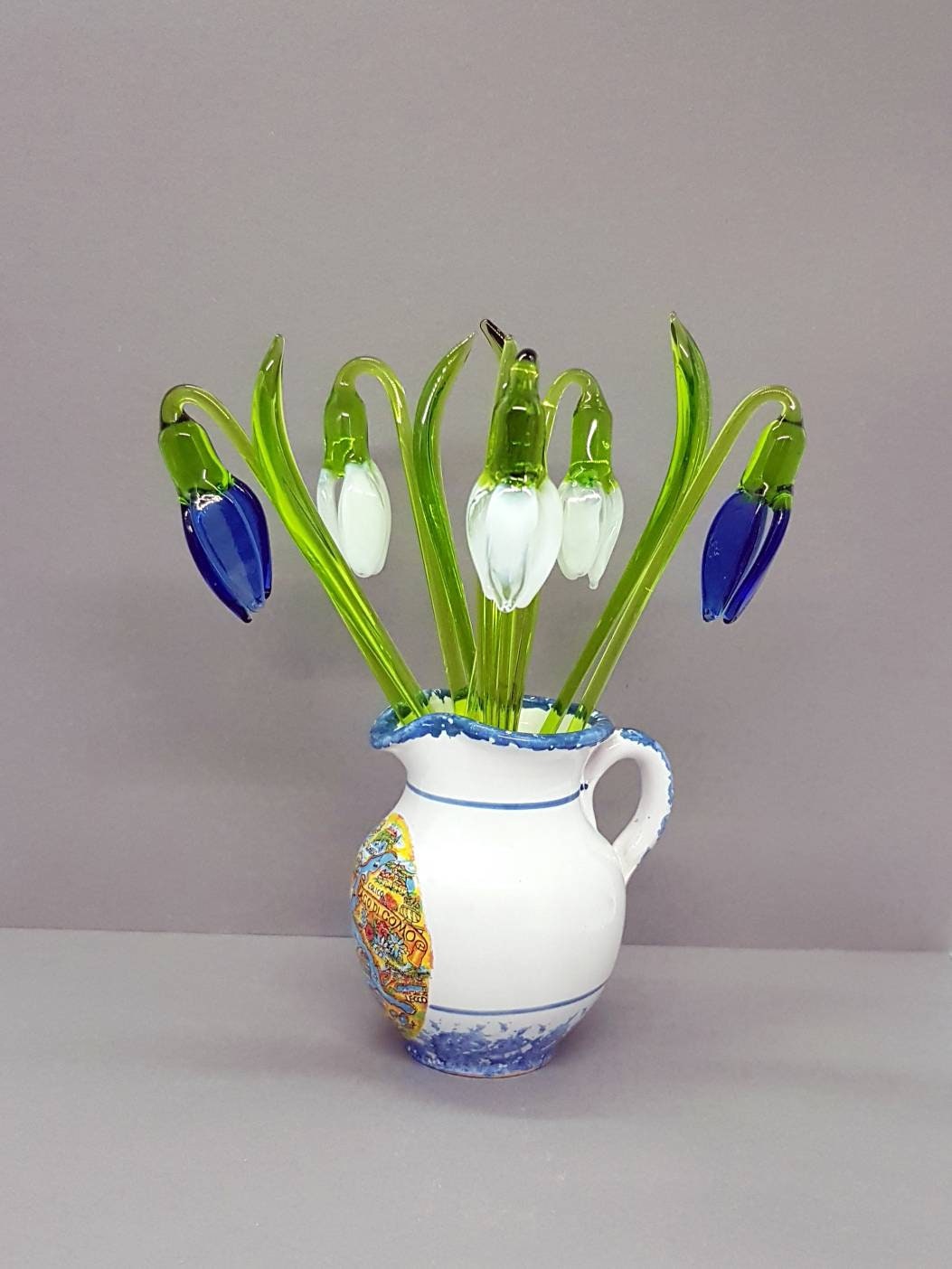 Glass Snowdrop Flower Hand Blown Snowdrop Flower Glass Etsy