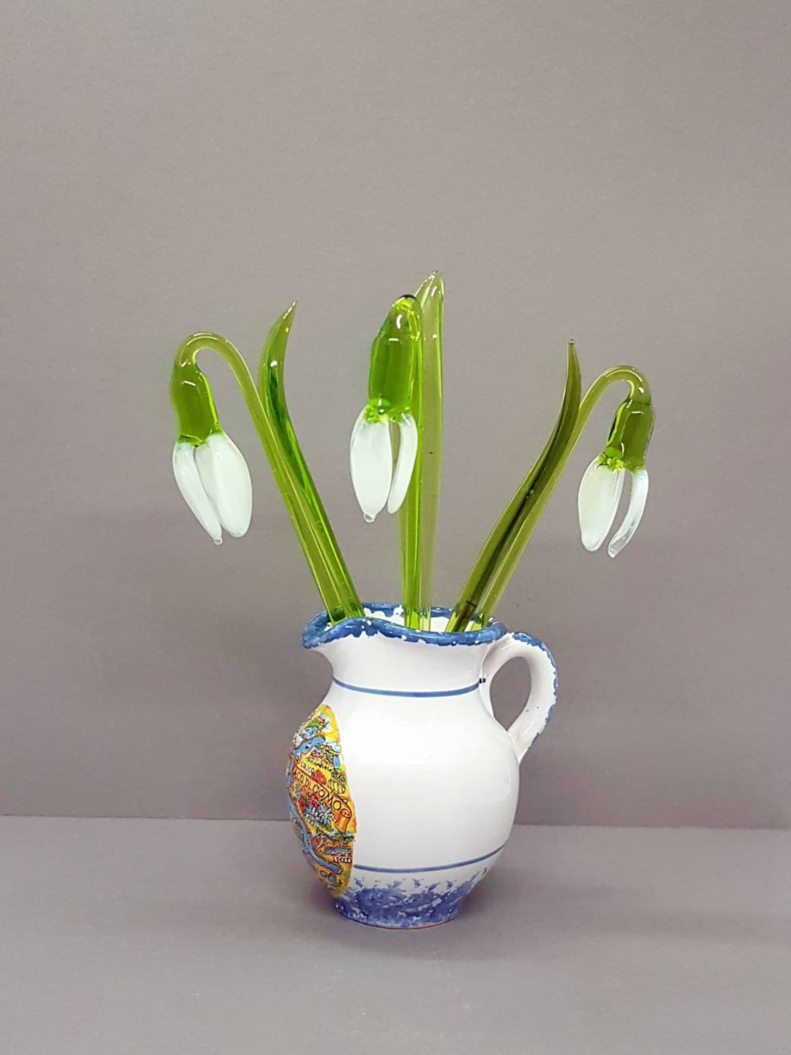 Glass Snowdrop Flower Hand Blown Snowdrop Flower Glass Etsy