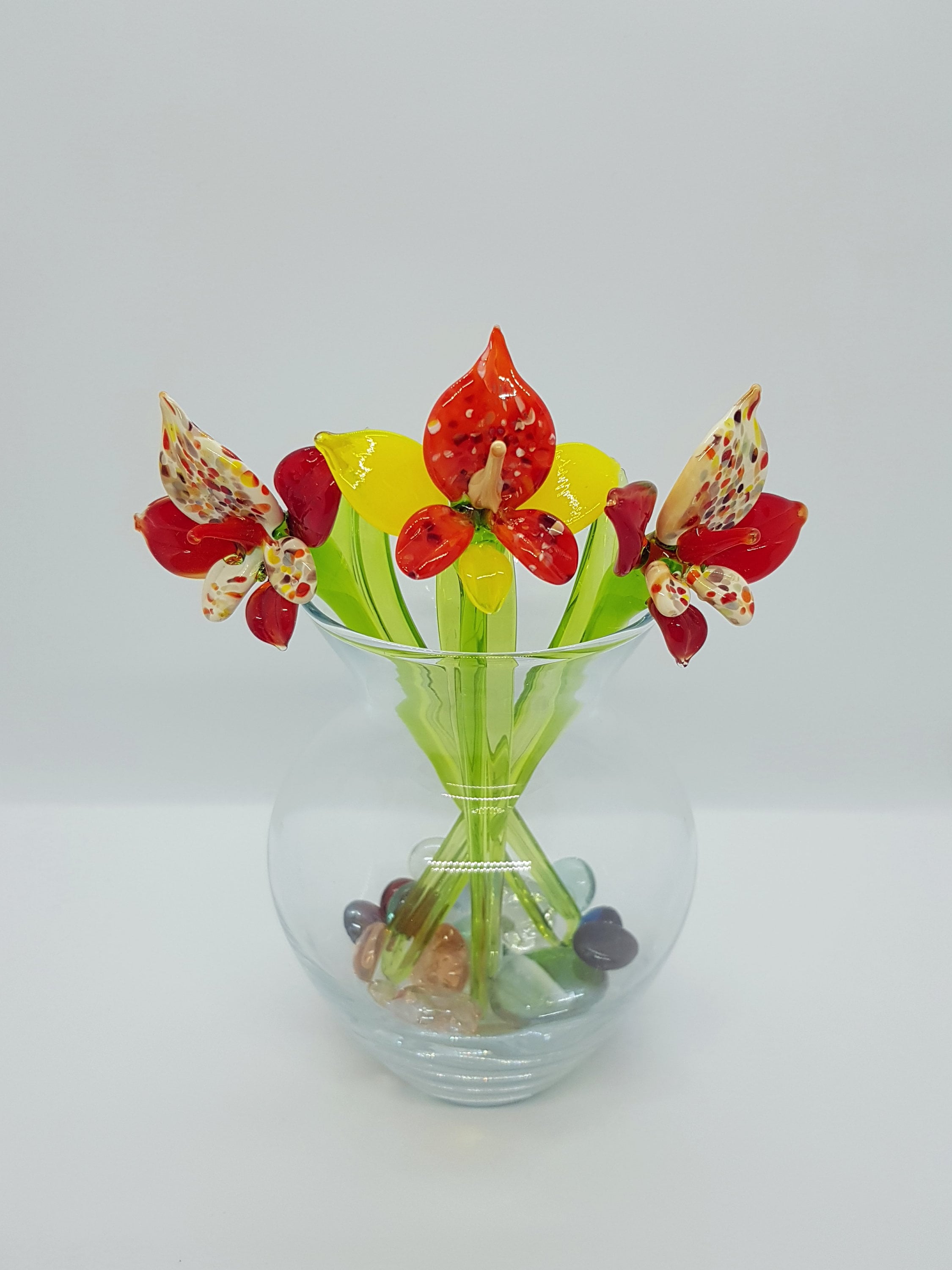 Colorful Miltonia Orchid Flower Hand Blown Glass Orchid Etsy UK