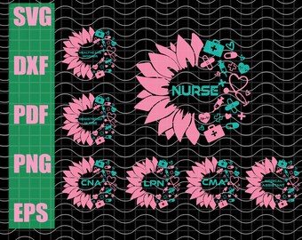 Download Sunflower Nurse Svg Etsy