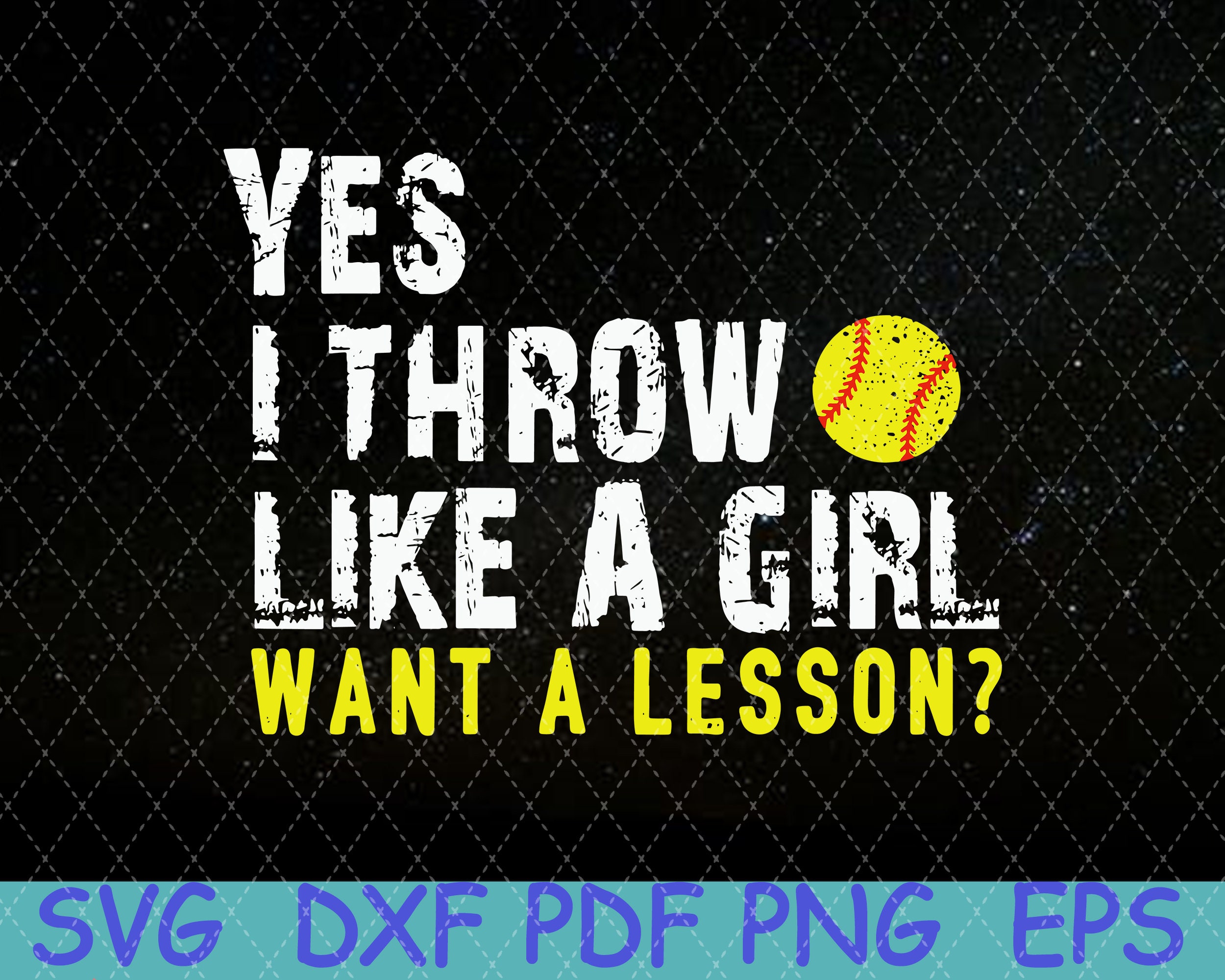 Yes I Throw Like A Girl Softball Lovers pitcher and catcher Etsy