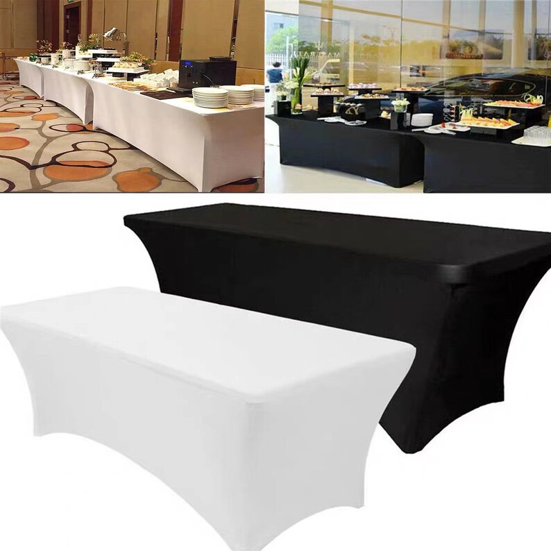 Bulk 6ft Stretch Spandex Table Cover for Standard Folding Tables