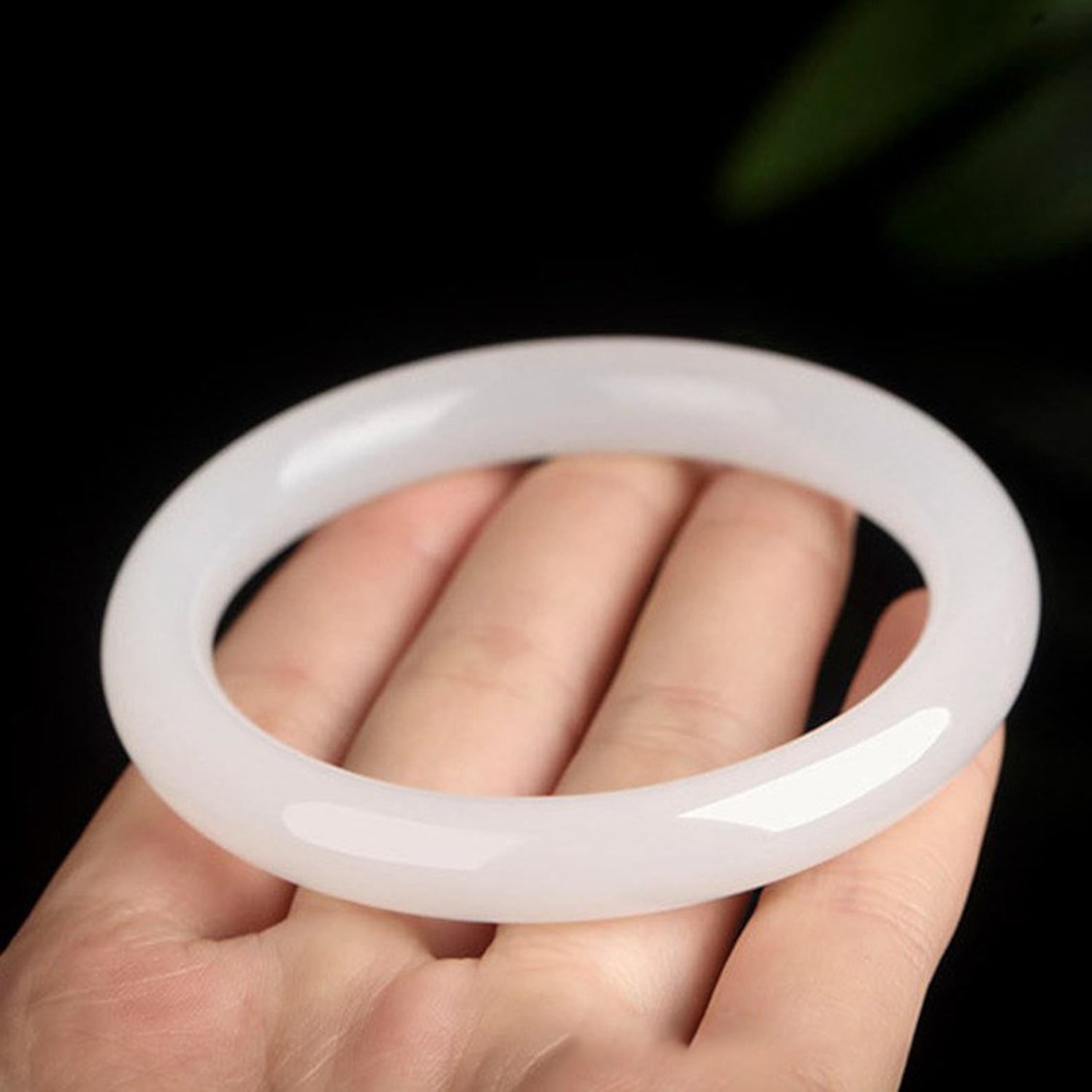 Pure white jade bangle natural Xinjiang white jade bracelet Etsy