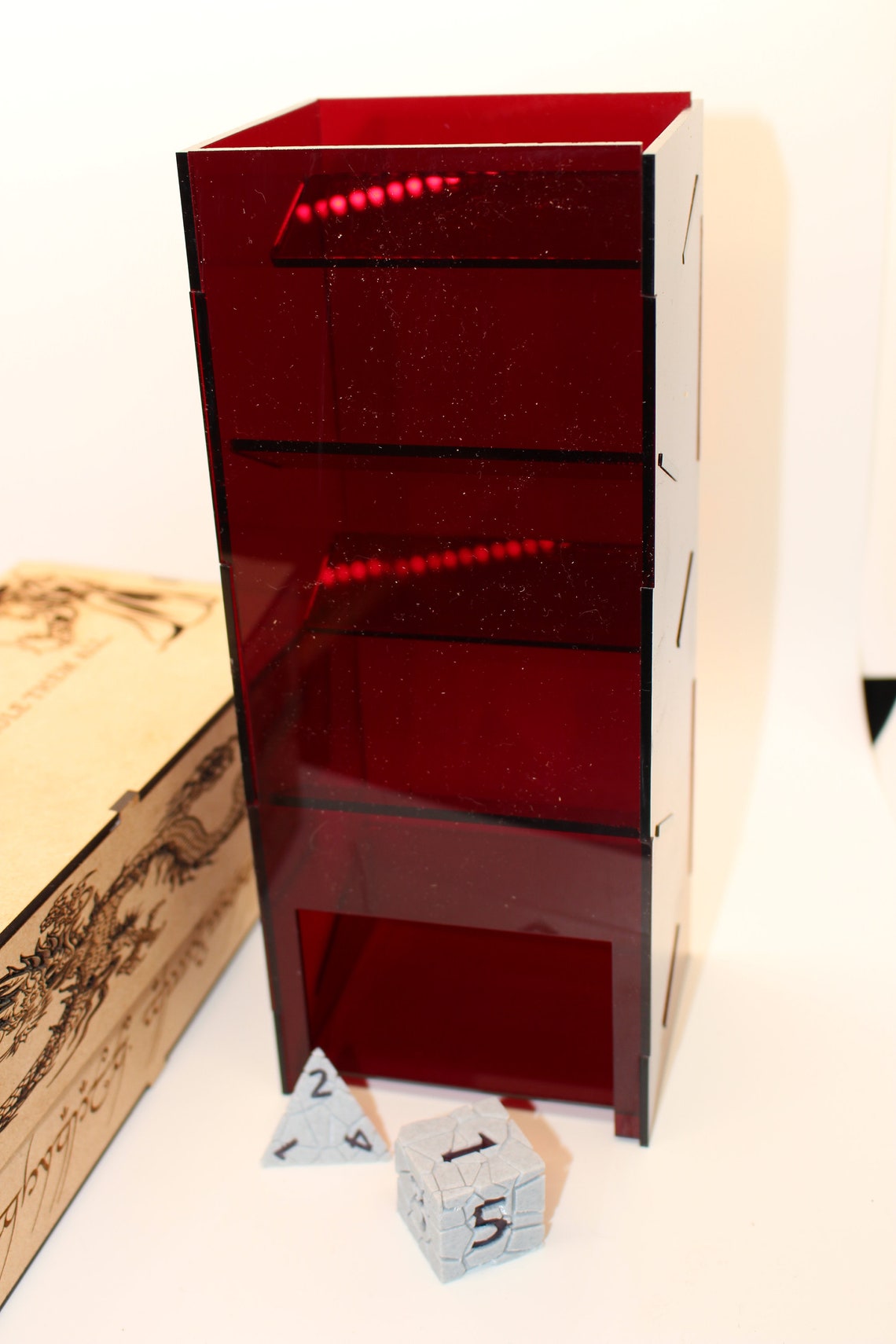 Custom Dice Tower with storage box Etsy