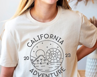 Camiseta de aventura de California, camiseta de California, California Tropicals, camiseta con parche de California, camiseta de Cali, camiseta californiana, camiseta de aventura